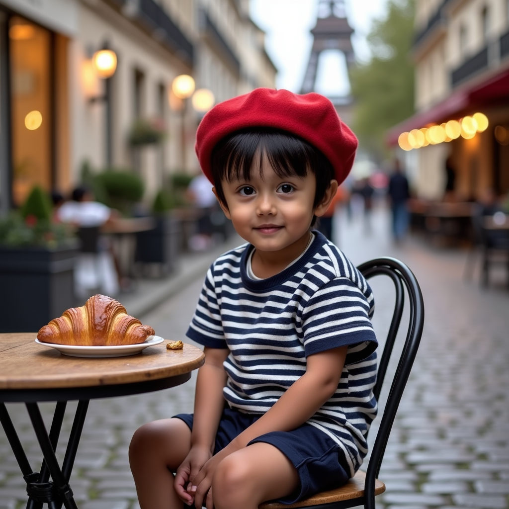 AI baby Paris portrait