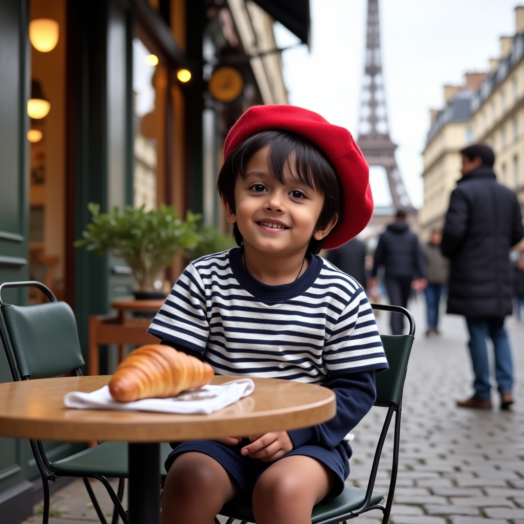 AI baby Paris portrait