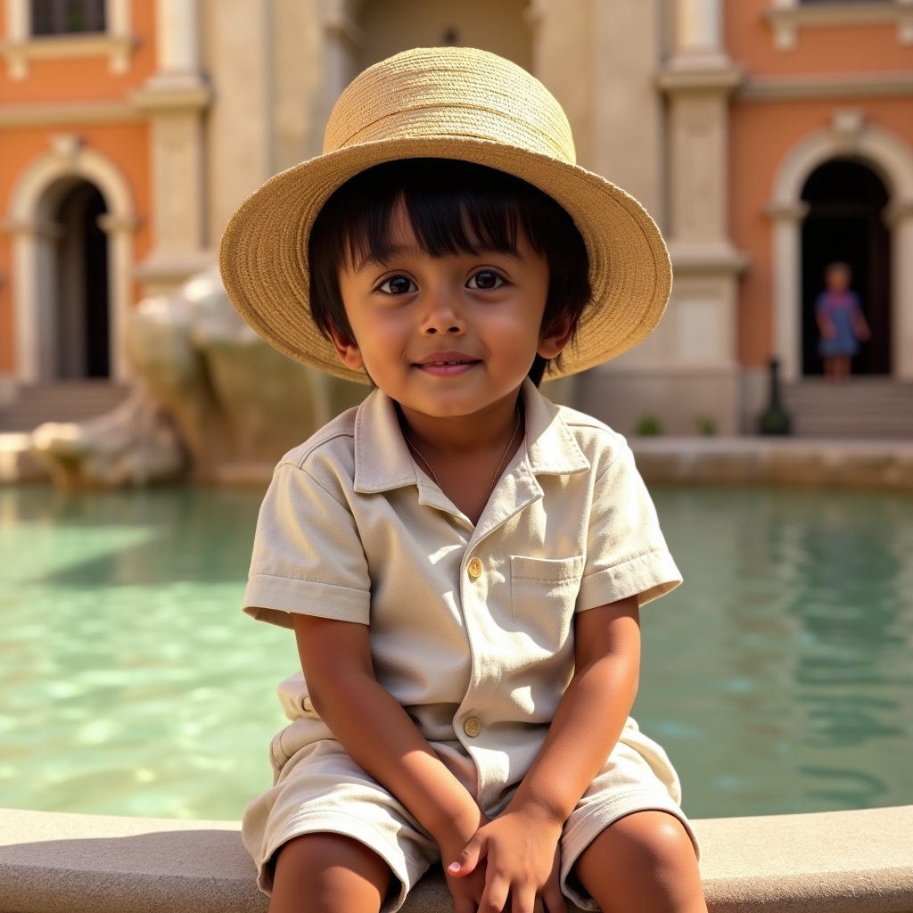 AI baby Rome portrait