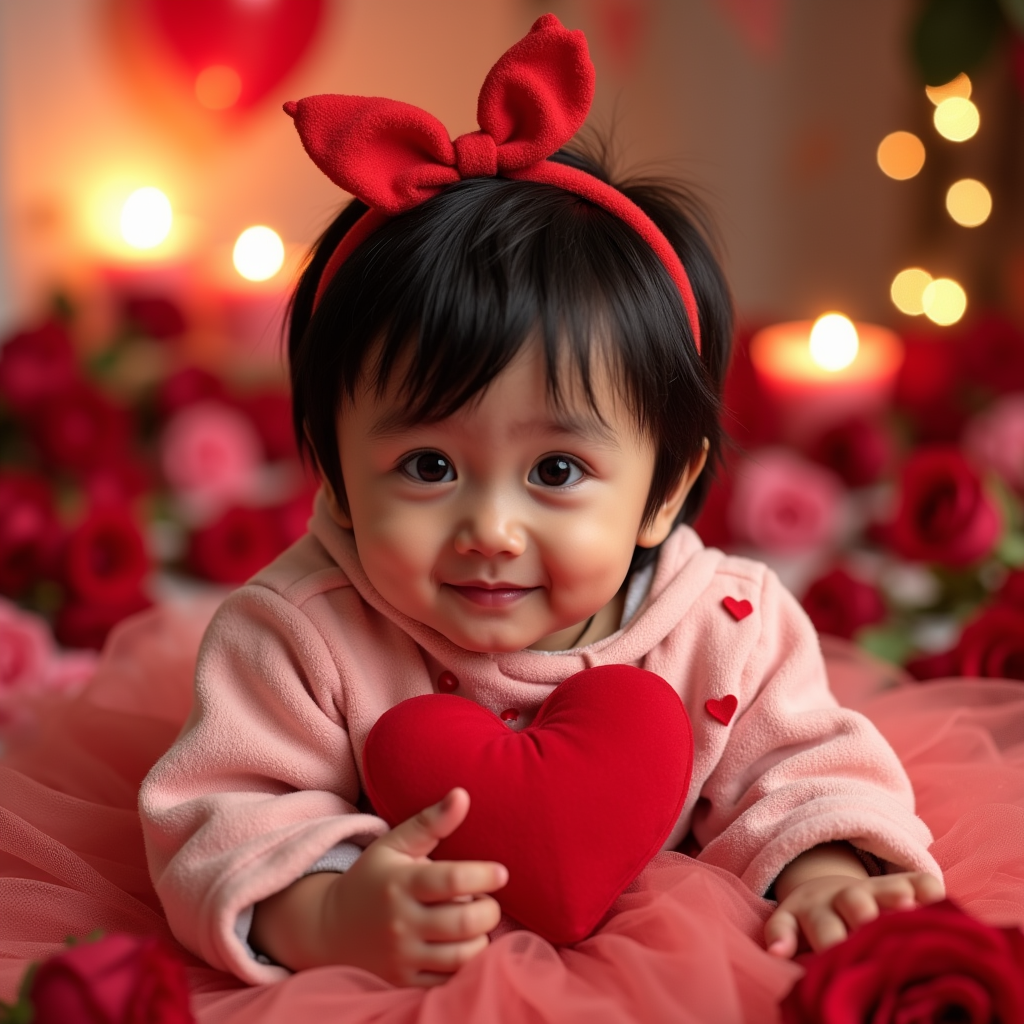 AI baby Valentine's Day portrait